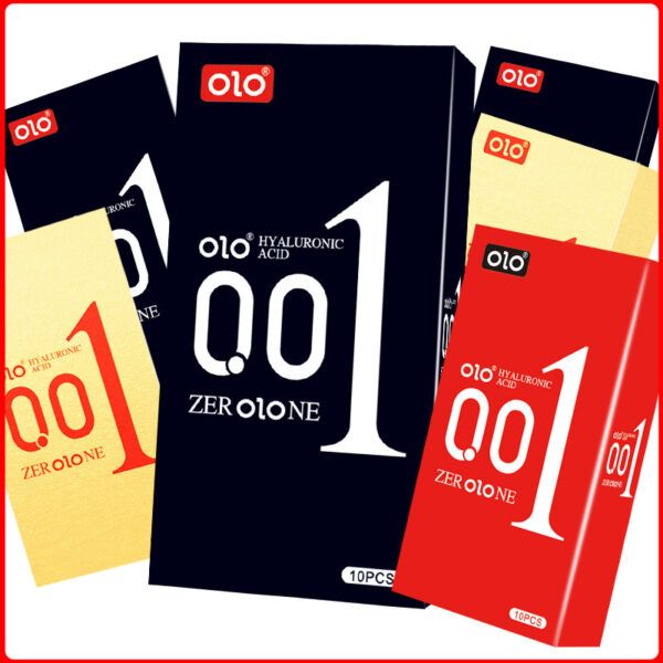 3 types of OLO 001 condoms- 10 pcs of aluminum foil pack - Image 3